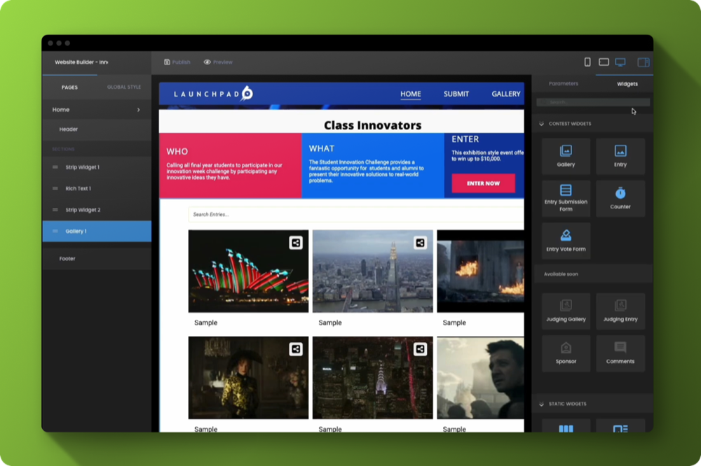 LAUNCHPAD6 CONTEST BUILDER
